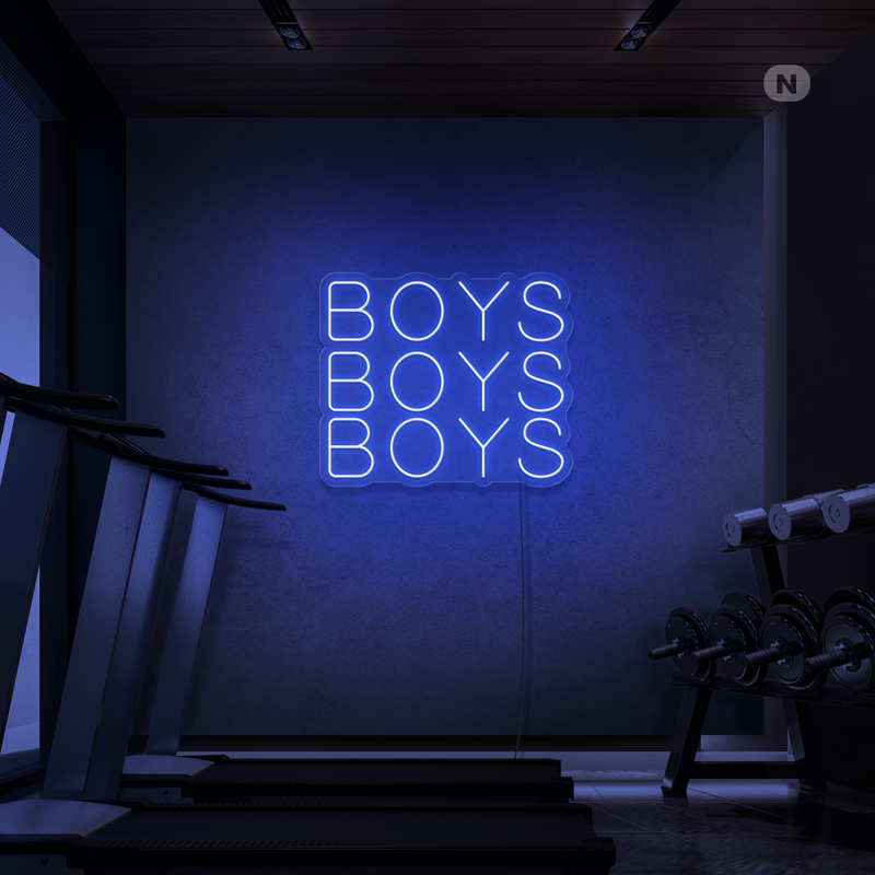 Sinal de néon Boys Boys Boys