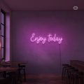 Sinal de néon Enjoy today