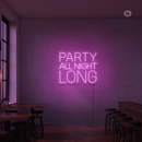 Sinal de néon Party All Night Long