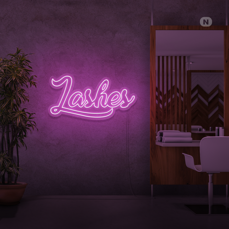 Sinal de néon Lashes