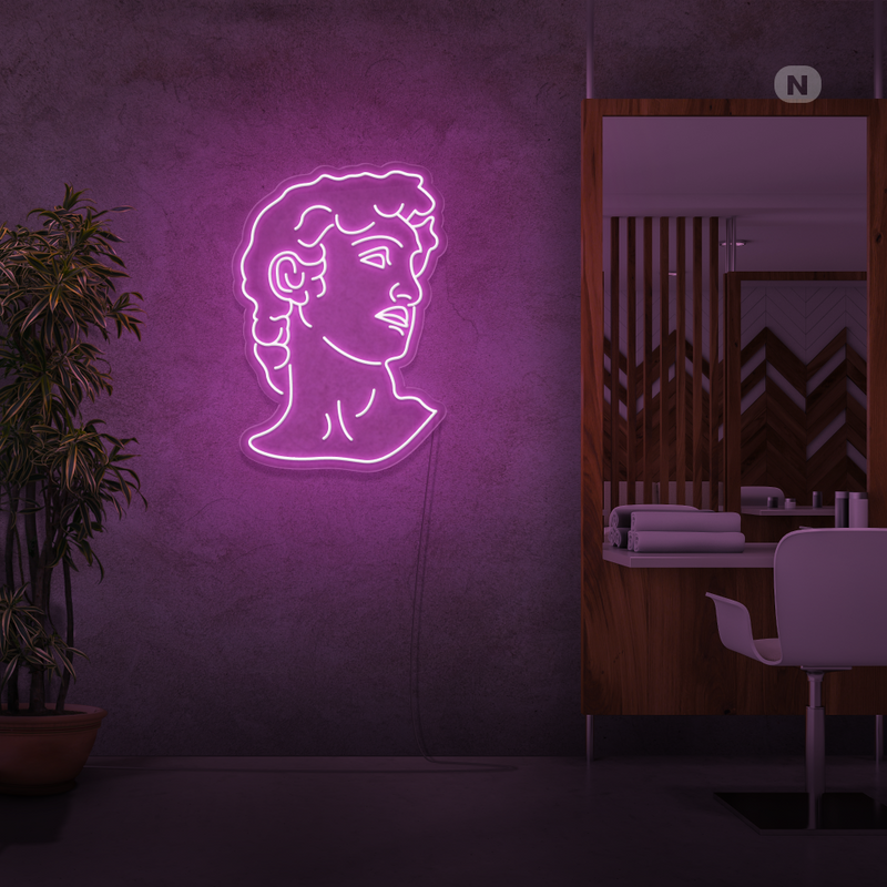 Sinal de néon Michelangelo's David