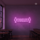 Sinal de néon Toilet