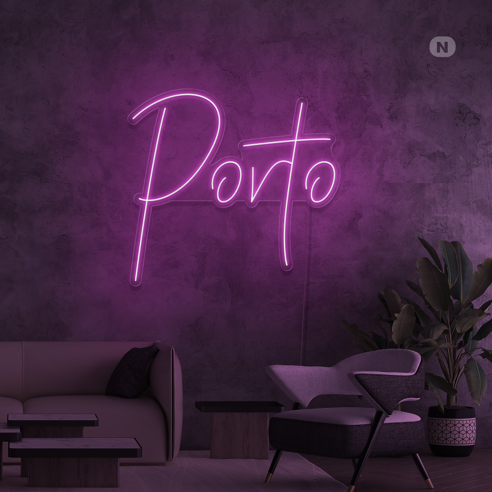 Sinal de néon Porto