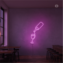 Sinal de néon Amante do vinho