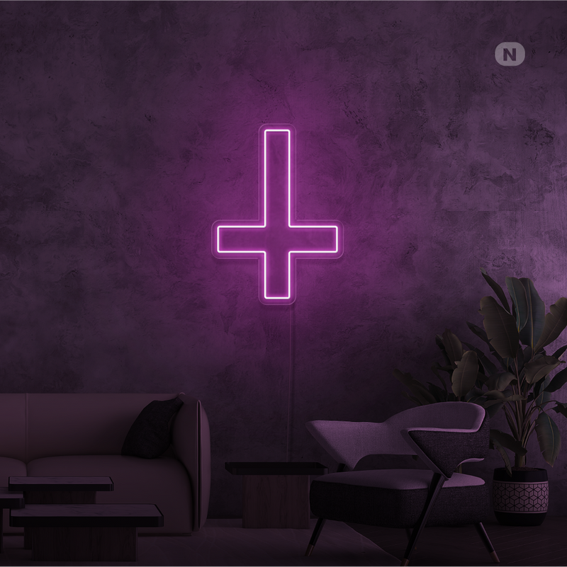 Sinal de néon Estrela cruzada