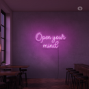 Sinal de néon Open your mind