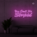 Sinal de néon you can't fix stupid