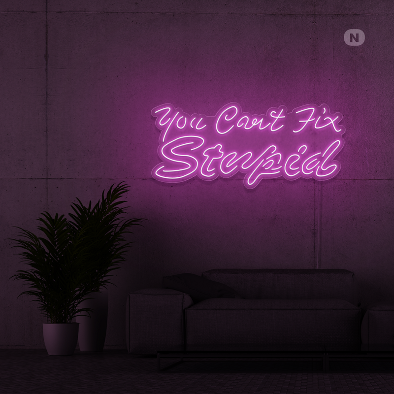 Sinal de néon you can't fix stupid