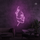 Sinal de néon Os rostos