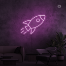 Sinal de néon Foguetão