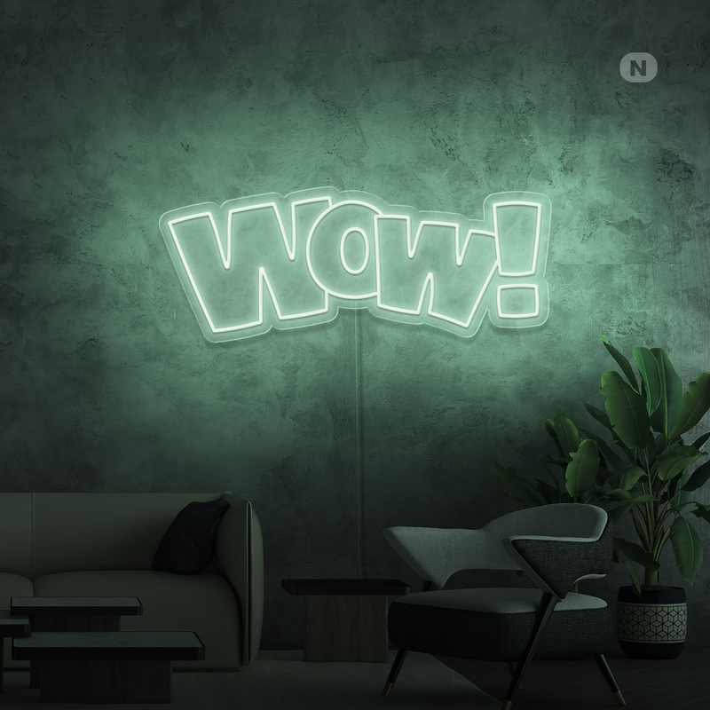 Sinal de néon Wow!