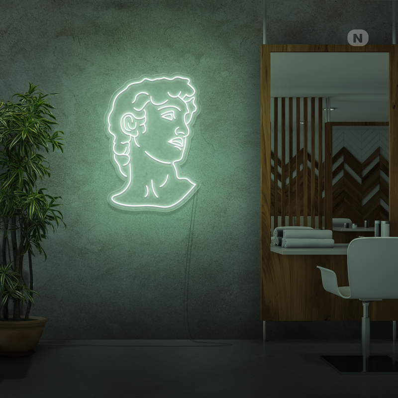 Sinal de néon Michelangelo's David