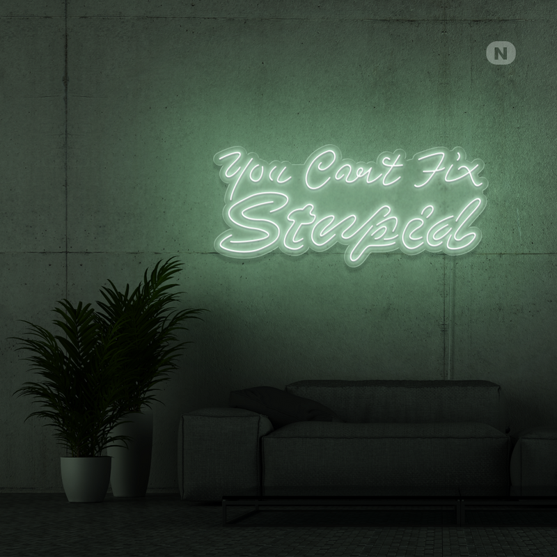 Sinal de néon you can't fix stupid