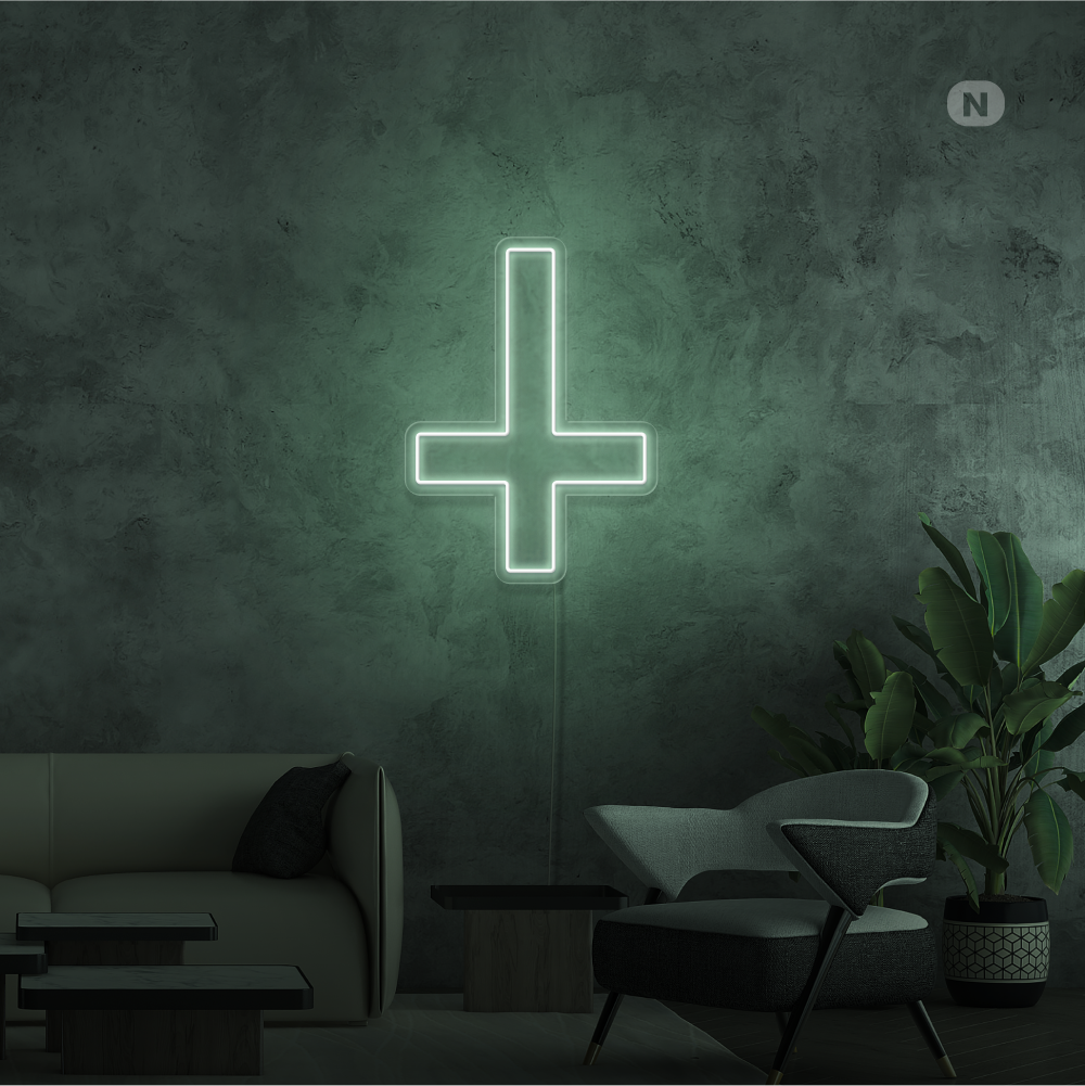 Sinal de néon Estrela cruzada