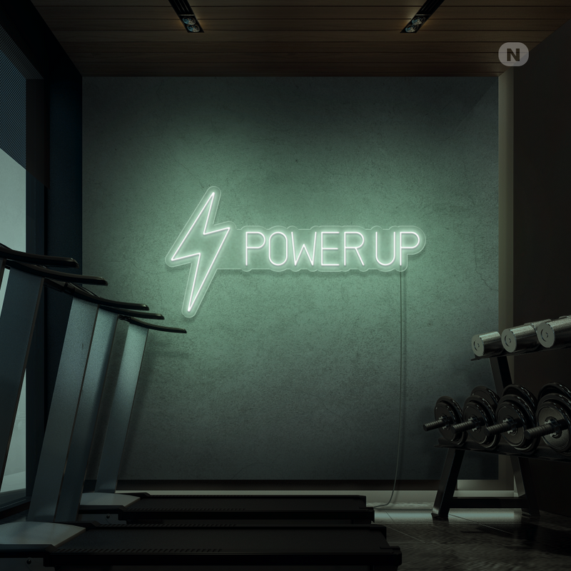 Sinal de néon Power Up