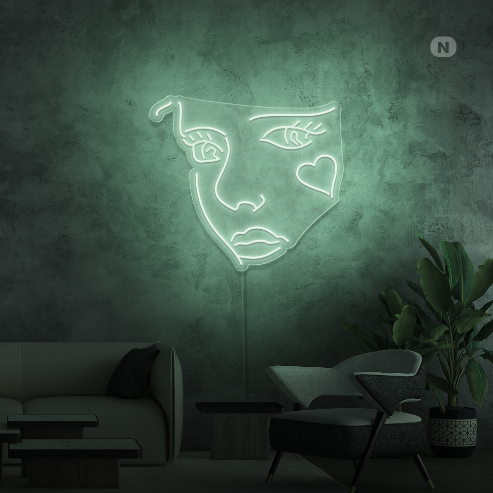 Sinal de néon Cara de Joker