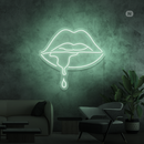 Sinal de néon Lábio cáustico