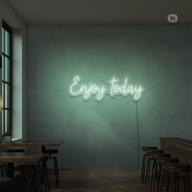 Sinal de néon Enjoy today