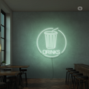 Sinal de néon Drinks