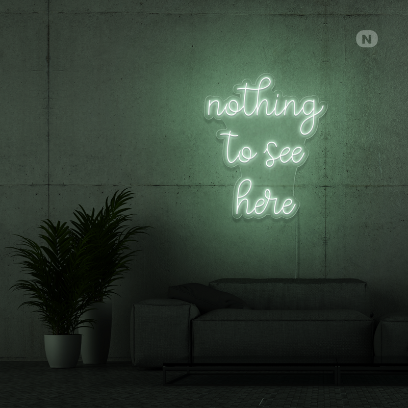 Sinal de néon nothing to see here