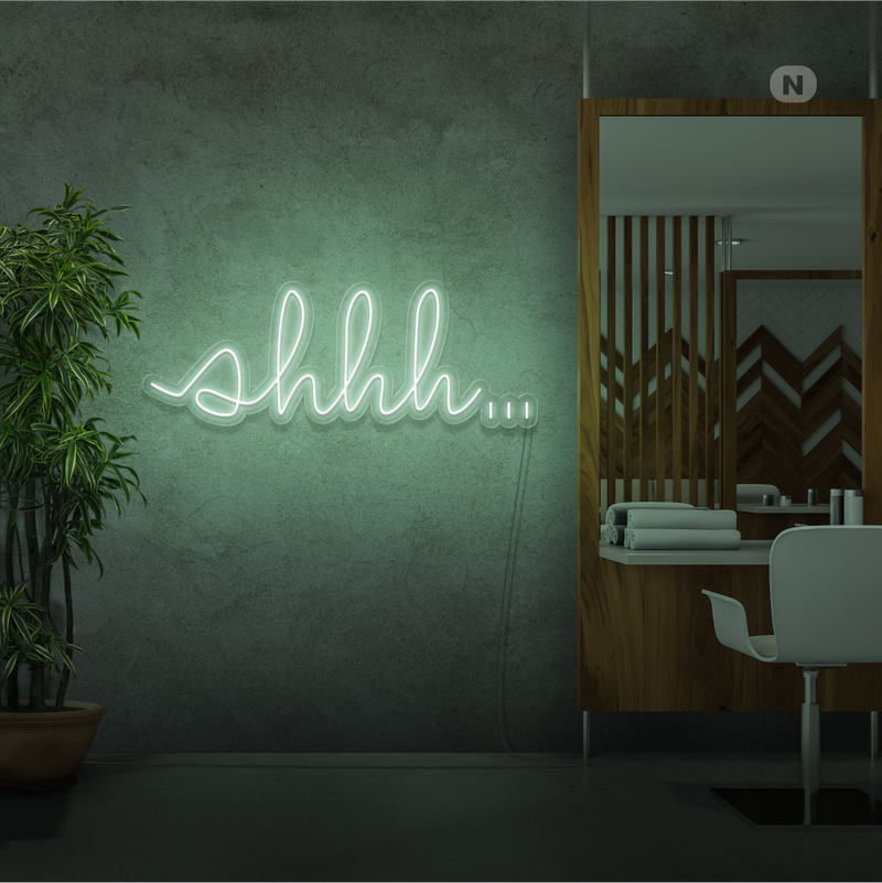 Sinal de néon Shhh