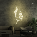 Sinal de néon Os rostos