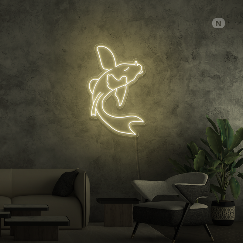 Sinal de néon Peixe