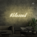 Sinal de néon #Blessed