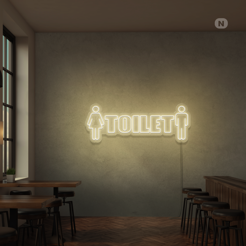 Sinal de néon Toilet