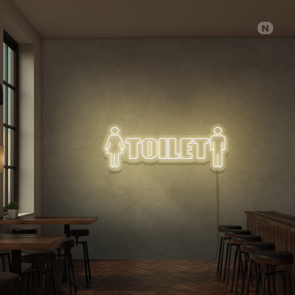 Sinal de néon Toilet