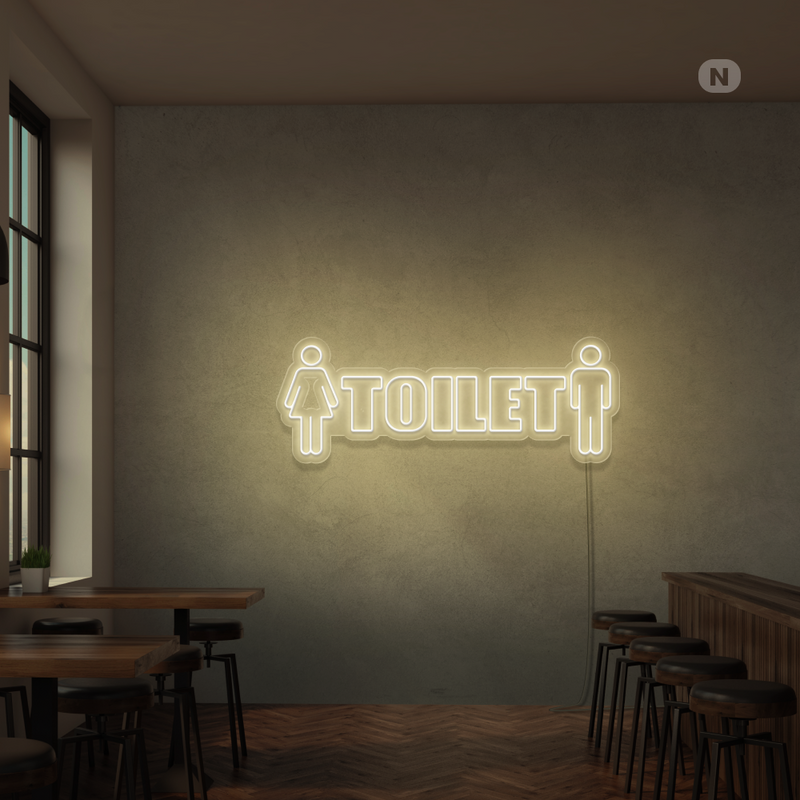 Sinal de néon Toilet