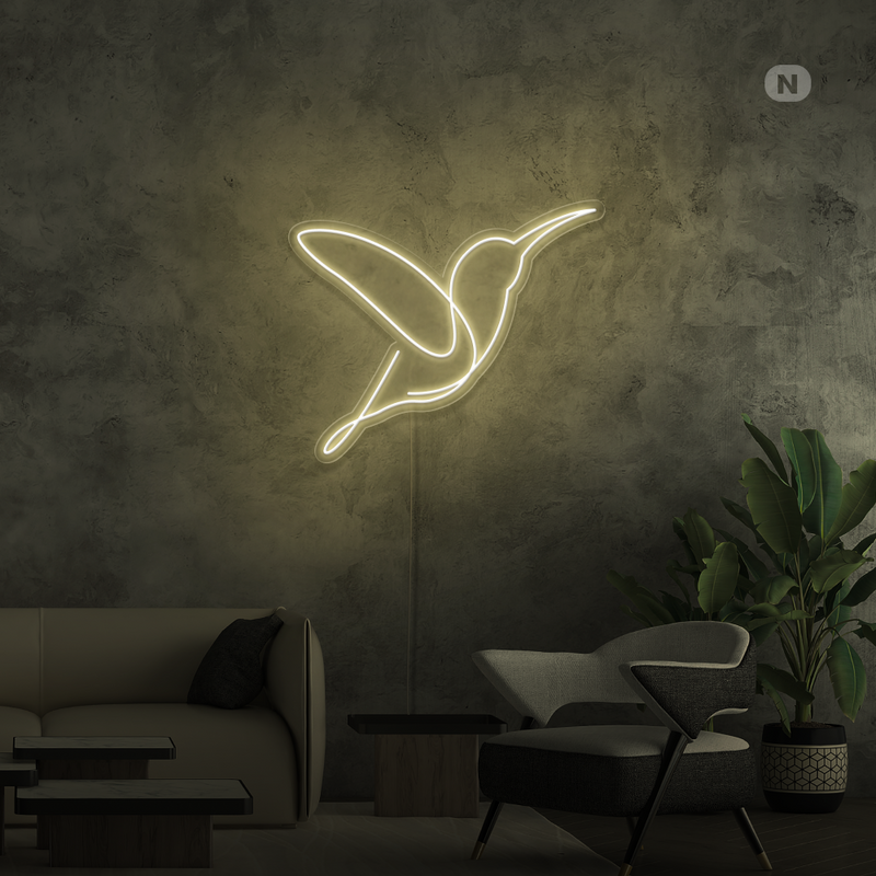 Sinal de néon Pássaro artístico