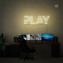 Sinal de néon Play