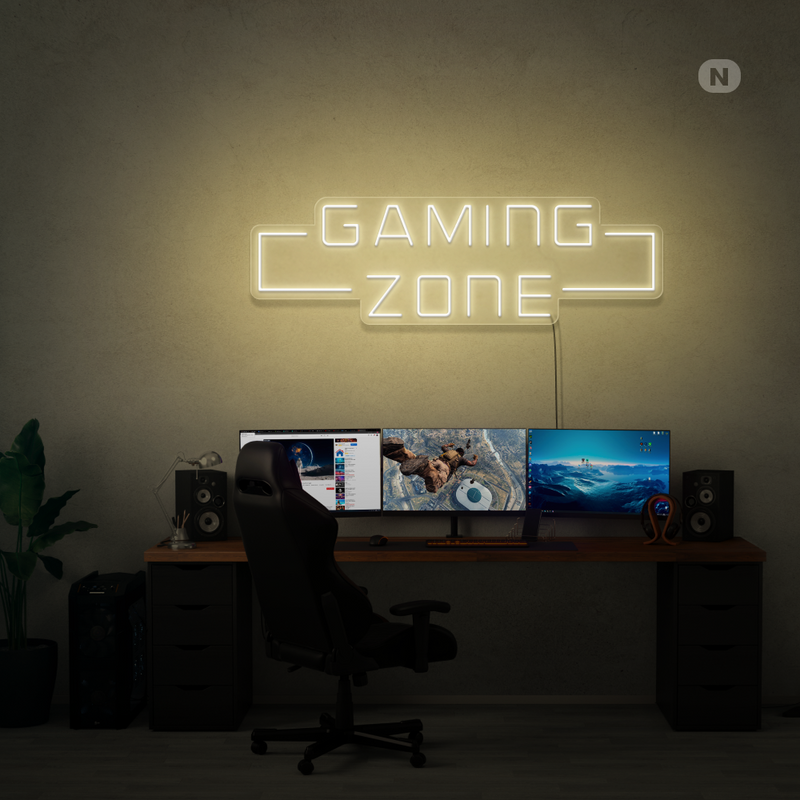Sinal de néon Gaming Zone