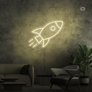 Sinal de néon Foguetão