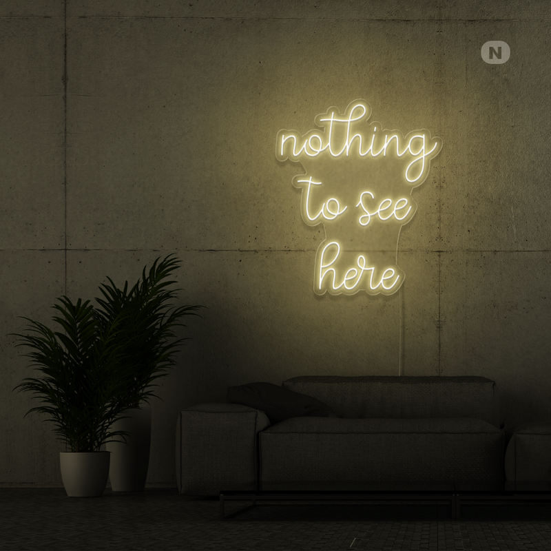 Sinal de néon nothing to see here