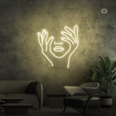 Sinal de néon Rosto artístico