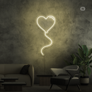 Sinal de néon Balão do amor