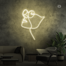 Sinal de néon Rosto com óculos