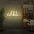 Sinal de néon Shhh