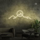 Sinal de néon Montanha