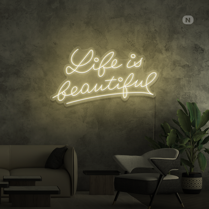 Sinal de néon Life Quote 2