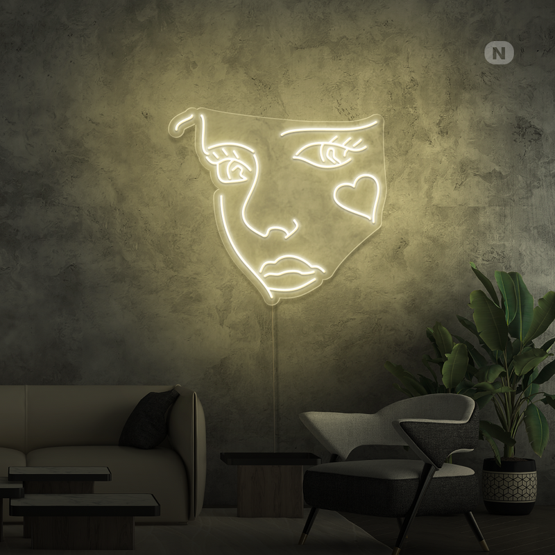 Sinal de néon Cara de Joker