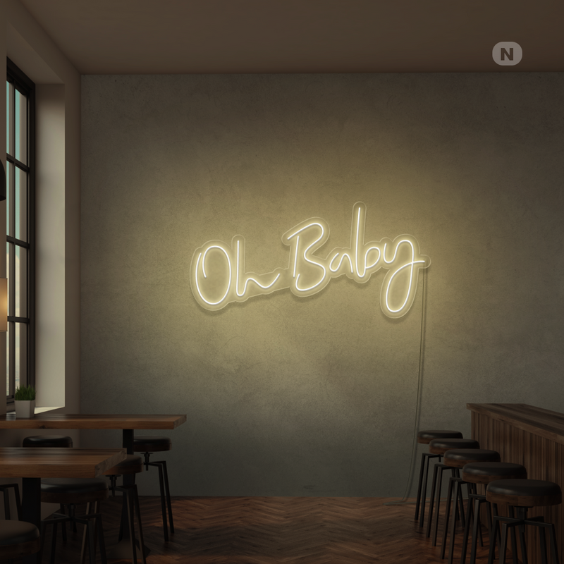 Sinal de néon Oh Baby