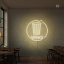 Sinal de néon Drinks