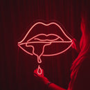 Sinal de néon Lábio cáustico