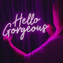 Sinal de néon Hello Gorgeous