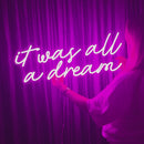 Sinal de néon It was all a dream