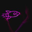 Sinal de néon Foguetão