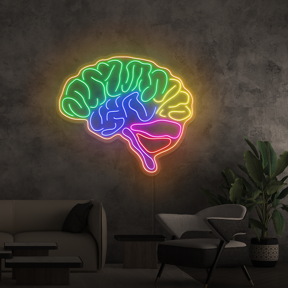 Sinal de néon Cérebro